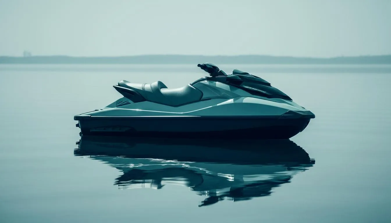 Yamaha VX Cruiser floating on glassy, misty water